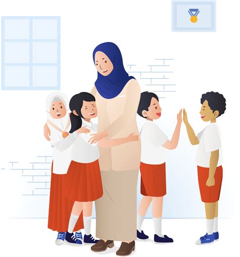 Gambar Ibu Guru Kartun Png / Gambar Guru Muslim Png Vektor Psd Dan