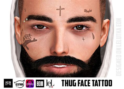 Second Life Marketplace Thug Face Tattoo