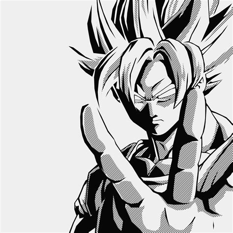 Although dragon ball z may attract young black boys because of the flashy fights, it can also help them learn more about how to process their feelings. Goku B and W by BoredBored on DeviantArt