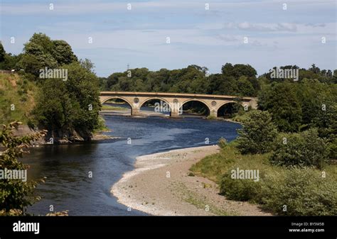 Coldstream Bridge And The River Tweed Coldstream Berwickshire Scottish
