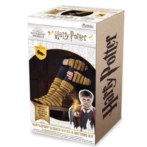 Hufflepuff Socks And Mittens Knit Kit Quizzic Alley Licensed Harry