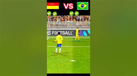 brazil vs germany penalty challenges 😱 shorts shortvideo efootball2023 youtube