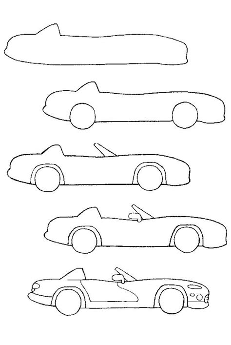 How To Draw A Convertible Easy Drawings Drawing Lessons Drawing