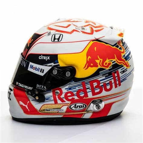 Max verstappen heeft vandaag het nieuwste ontwerp van zijn helm onthuld. FOTO'S: nieuwe helm van Max Verstappen met alle details ...