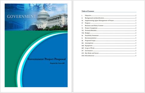 Government Project Proposal Template Word Templates