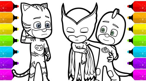Pj Mask Coloring Pages For Kids Hakume Colors