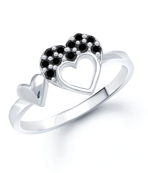 Vk Jewels Double Heart Rhodium Plated Ring Buy Vk Jewels Double Heart Rhodium Plated Ring
