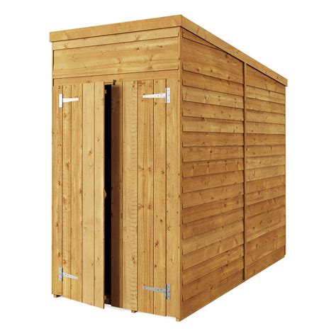 Trident Sheds And Log Cabins Overlap Pent Shed 4x8 Windowless Uk
