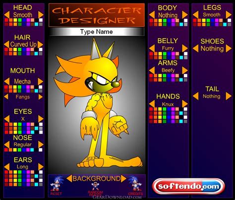 But if you want to code your own. Super Sonic Character Editor 1.0 Free Download