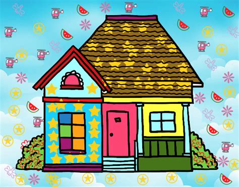 Desenho De Minha Casa Pintado E Colorido Por Usuário Não Registrado O