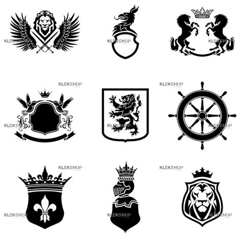 Coat Of Arms Heraldic Elements Clip ArtHeraldry Set Of Etsy