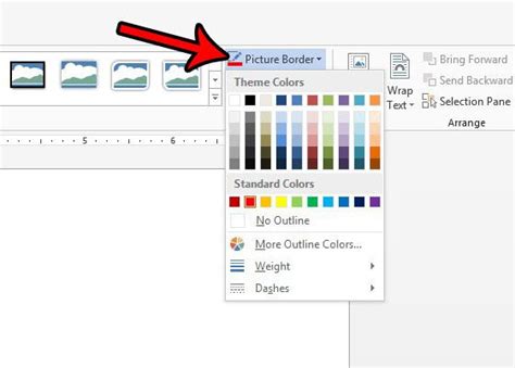 How To Change The Color Of A Picture Border In Word 2013 Solvetech