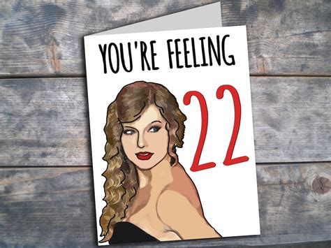Taylor Swift Card Funny Birthday Card Taylor Swift Nd Card Etsy