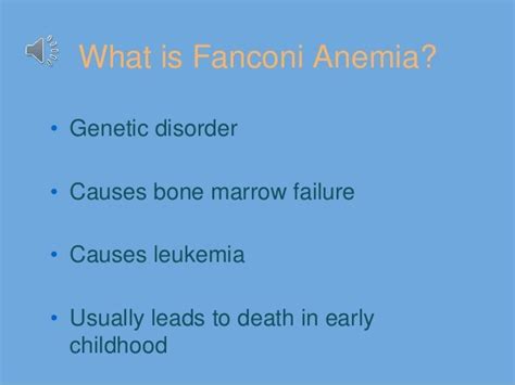 Intro To Fanconi Anemia And Molly Nash Pdf
