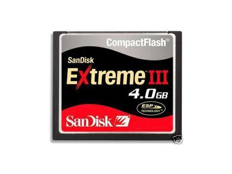 Sandisk Extreme Iii 4gb Compact Flash Cf Flash Card Model Sdcfx3 004g
