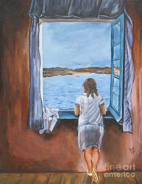 Girl At The Window Dali Reproduction Painting By Susanne Fisher