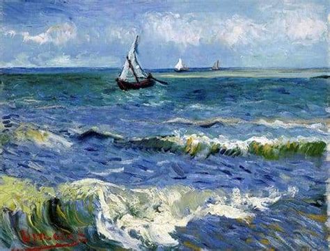 Description Of The Painting By Vincent Van Gogh “boats In The Sea” ️