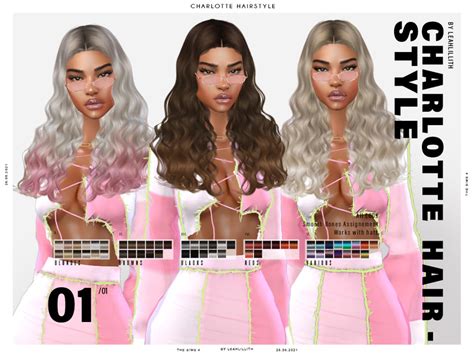 Charlotte Hairstyle By Leah Lillith At Tsr Sims 4 Updates