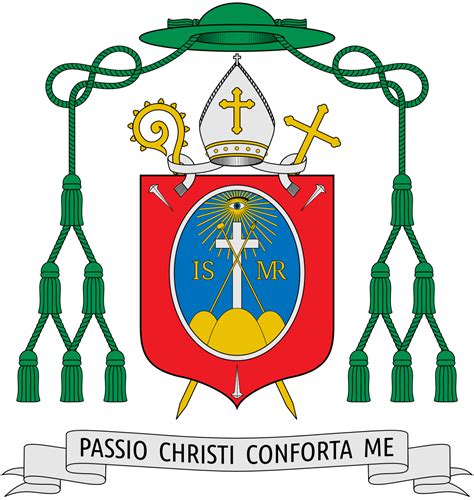 Ecclesiastical Coat Of Arms Of Saint Archbishop John Nepomucene Neumann