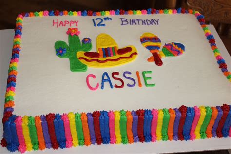 Mexican Fiesta Cake Birthday Sheet Cakes Mexican Birthday Parties