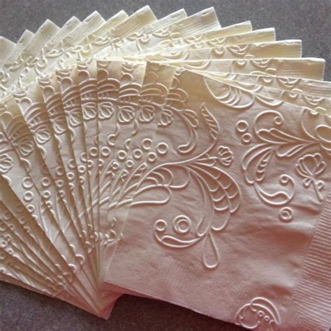 Wedding Napkins Embossed Paper Napkin Bridal Shower Etsy