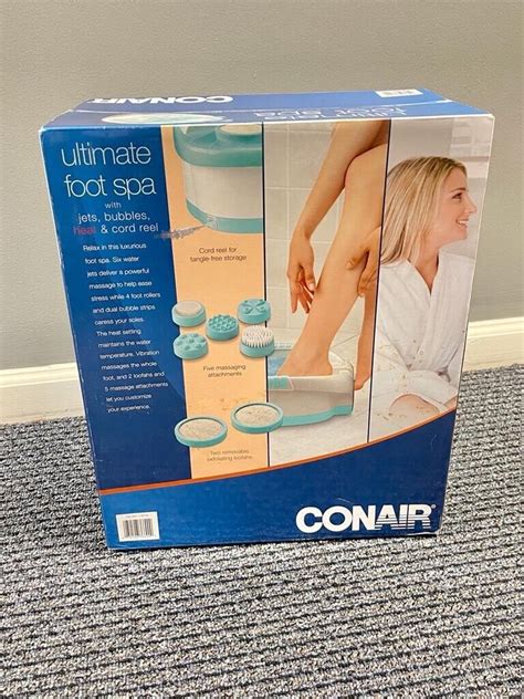 conair foot spa with bubbles and heat toe touch control ebay
