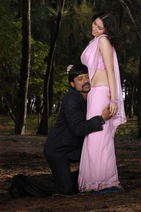 Only Actress Tamanna Navel Kiss And Hot With Sj Surya At Vyabari Movie