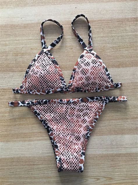 Sexy Triangle Bikini Set 2018 Thong Swimsuit Swimwear Women Padded Push