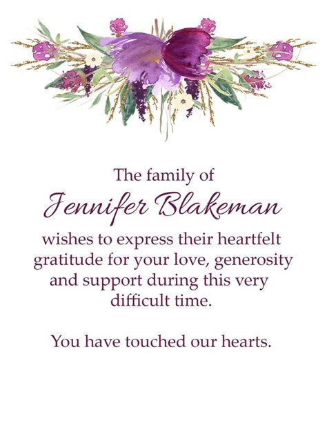 Personalized Sympathy Acknowledgement Cards Funeral Thank You Etsy