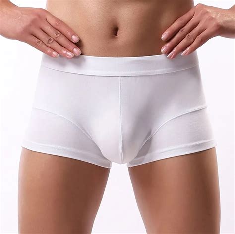 Calzoncillos bóxer de algodón para hombre ropa interior Sexy bolsa convexa en U S XL