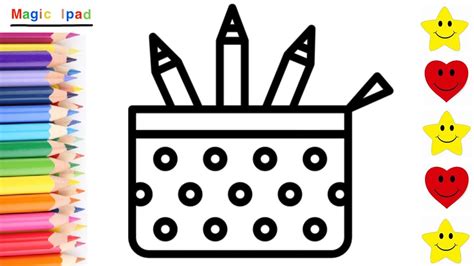 Como Dibujar Un Estuche De Lapices Dibujos Niños 💓⭐ How To Draw A Pencil Case Drawings For