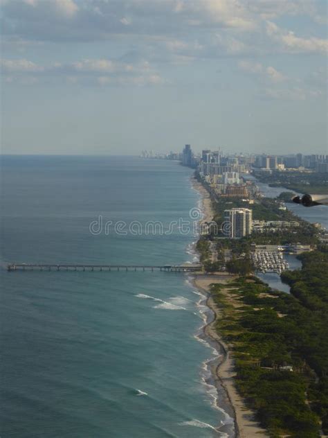 View Over Miami Beach Stock Photo Image Of Beach Birdseye 141555322