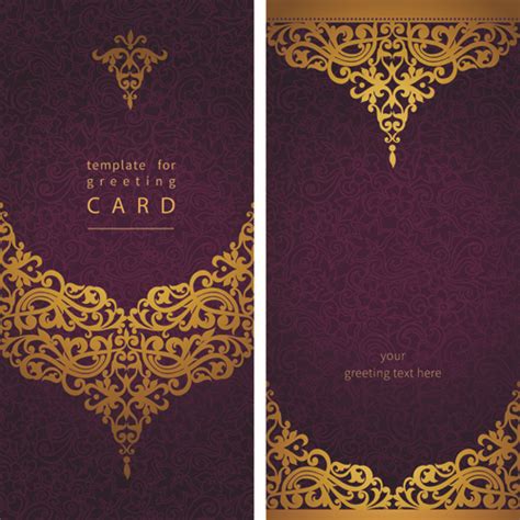 Download transparent gold pattern png for free on pngkey.com. Golden floral pattern greeting cards vector Free vector in ...