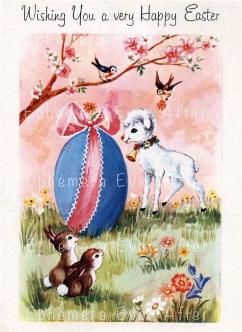 Vintage Easter Card Digital Download Alfred By Ephemeraeverafter
