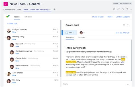 You can link one project to each of your channels to have a greater visibility and management of projects and tasks. Wrike for Microsoft Teams