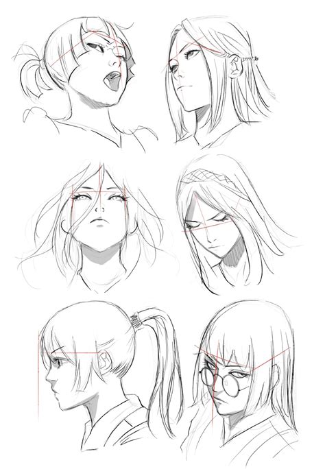 Girl Hairstyles Drawing Reference And Sketches For Artists Face