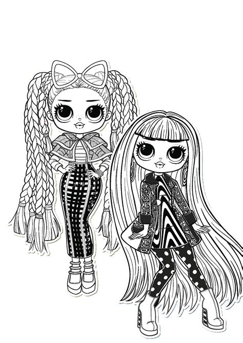 Swag, royal bee, lady diva i neonlicious. LOL OMG coloring pages - YouLoveIt.com