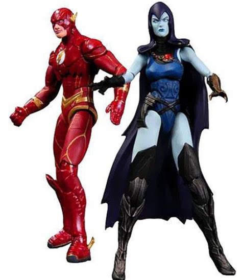 Dc Injustice Gods Among Us The Flash Raven 375 Action Figure 2 Pack Dc