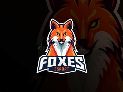 Fox Mascot Sport Logo Design Stock Vector Illustration Of Character