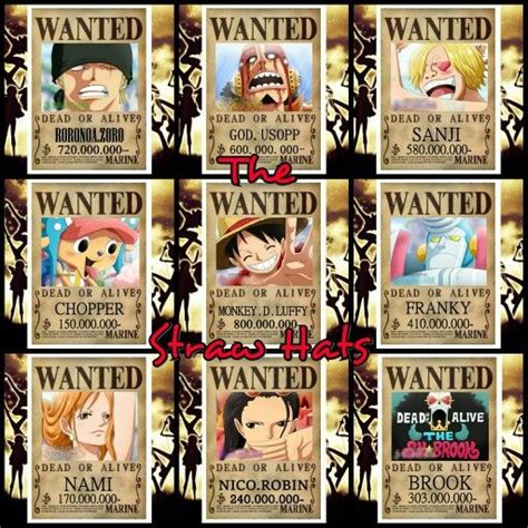 Wanted Posters Of The Straw Hats How Strong Are They One Piece
