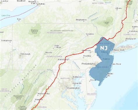Appalachian Trail New Jersey Map Map Of The World