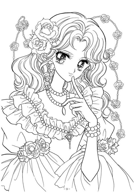 Pin By Delia Caire On Coloriage Shojo Coloring Books Cute Coloring