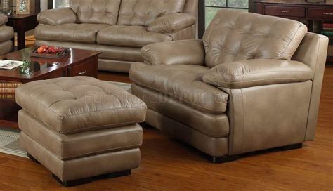 Dark Beige Bonded Leather Modern Sofa And Loveseat Set Woptions
