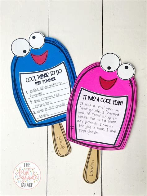 8 fun and colorful end of summer crafts. These ADORABLE end of year writing craftivities are the ...