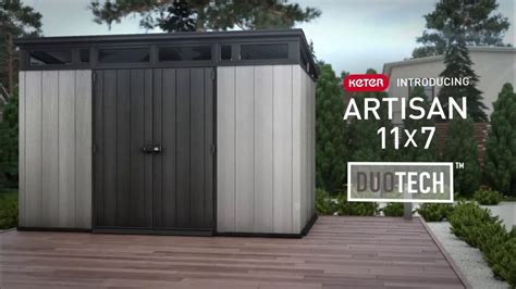 Keter Artisan 11x7 Duotech Large Storage Building Sheds Youtube