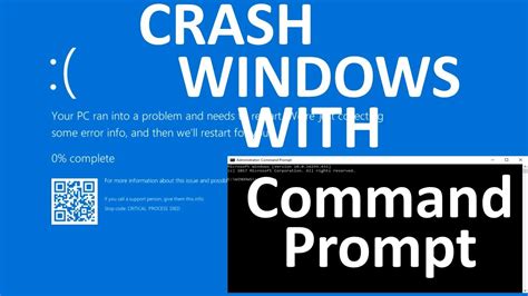 How To Manually Crash Windows 108287 Using Cmd Youtube