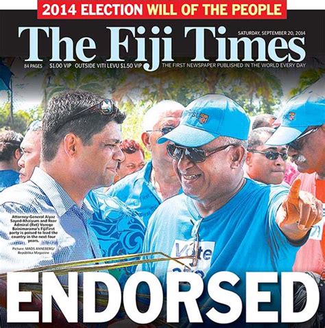 A Fiji Democratic Mandate For The Coup Leader What Now For The Media