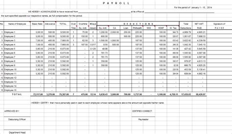 Payroll System In Excel For 30 Or Less Employees