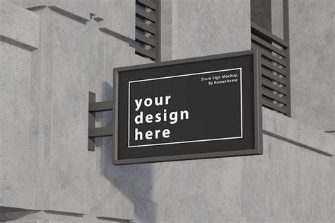 Store Sign Vol02 Mockup Template Vr Design Template Place
