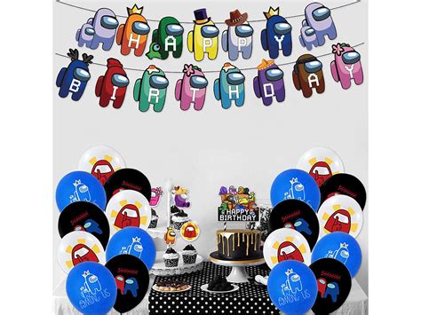 Among Us Party Decorations 44pcs Video Game Theme Supplies For Etsy